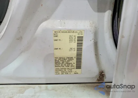 2016 Nissan Altima 2.5 from USA, damaged, VIN 1N4AL3AP5GN342345